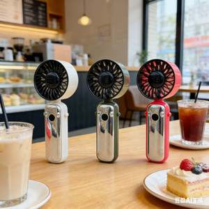 Ventilador Portátil de Cuello, Nuevo, Venta al Por Mayor, Alta Velocidad, Pantalla Digital, Motor sin Escobillas, Batería de Litio de 1800mAh, Alta Calidad - Product Image 6