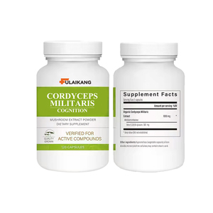 Extrait de Cordyceps pressé à froid OEM/ODM, extrait de plantes, capsules de vitamines, en verre, en bouteille, en fût, aliments santé - Product Image 3