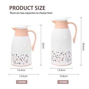 Carafe à café isotherme Oudon moderne et écologique à double paroi en verre, 1L/1,5L, extérieur en plastique certifié LFGB/CE, pour usage en café - Product Image 5