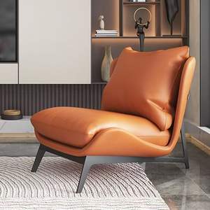 <span class=keywords><strong>Canapé</strong></span> inclinable individuel sans accoudoirs en cuir PU de style nordique moderne de luxe avec repose-pieds pour utilisation en centre commercial - Meubles confortables pour la maison - Product Image 6