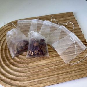 ถุงกรองชาไนลอนใสพร้อมเชือกรูดสำหรับชาใบและสมุนไพร - Product Image 4