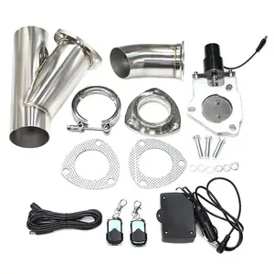 Universal 51mm 63mm 76mm 2inch 2.5inch 3inch Switch Control Electric Exhaust Muffler Valve Cutout System Exhaust Valve Pipe Kit