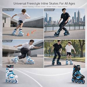 <span class=keywords><strong>Patins</strong></span> <span class=keywords><strong>à</strong></span> <span class=keywords><strong>roulettes</strong></span> en ligne unisexes pour adultes, niveau débutant, professionnel, freestyle, slalom, <span class=keywords><strong>patins</strong></span> <span class=keywords><strong>à</strong></span> glace avec tige en microfibre et semelle extérieure en caoutchouc - Product Image 3