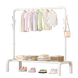 Metal Clothes Hanger With Connector Hooks For Multi Layer Hanging And Space Saving Solutions Hangers - Product Image 1