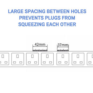 Premium DTVS UK Standard PDU 8-Socket 13A Boîtier en alliage d'aluminium Commutateurs individuels 110-250V 50Hz Réseau d'entrée universel - Product Image 5