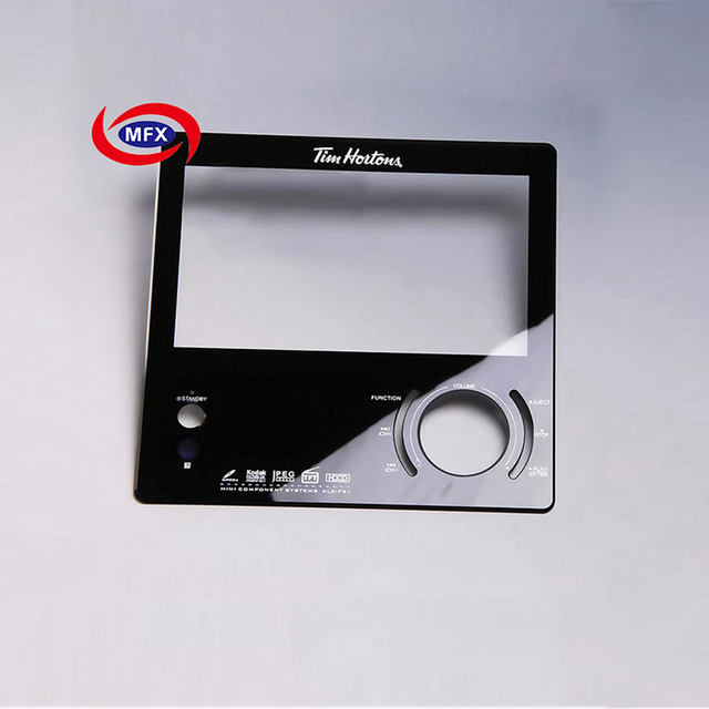 OEM Black Screen Printing Electronics Translucence Pmma Acrylic Front Touch Panel
