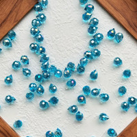 8*10mm Oblique Trou Fraise Verre Perles Lâches 30 pcs/sac Haute Luminosité Perles De Cristal En Gros Diy Bijoux Accessoires