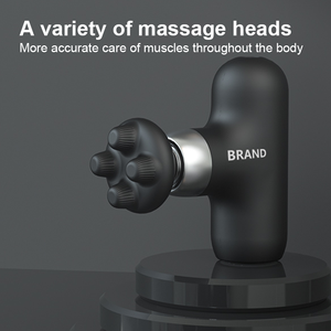 2024 nouveau chauffage compresse Mini Portable Fascial profond vibrant 4 tête puissant masseur de pistolet de vitesse tenu dans la main - Product Image 3