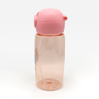 Bouteille d'eau pour enfants en PP transparent sans BPA de 550 ml, écologique, avec design sportif à ouverture directe, compatible lave-vaisselle