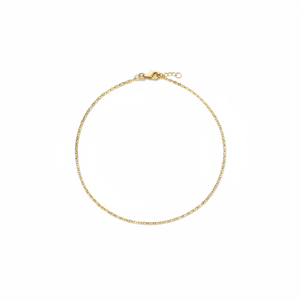 Tobillera de Cadena de Papel Estilo Religioso Chapada en Oro con Diamantes y Perlas, Joyería de Aleación de Cobre para Niña, Regalo para Fiesta de Bodas - Product Image 1