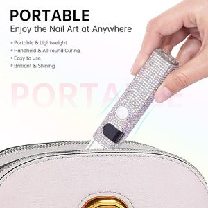 Lámpara UV LED Portátil de 3W, Secador de Uñas Recargable USB Inalámbrico con Superficie de Diamante, Mini Lámpara de Uñas para Esmalte de Gel - Product Image 5