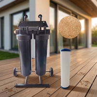 Chariot compact d'eau déionisée pour l'entretien du verre avec réservoir de résine échangeable, équipement portable de filtration et de rinçage