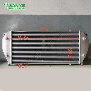HD R225-7 đồng nhôm tấm vây <span class=keywords><strong>intercooler</strong></span> tản nhiệt cho máy móc xây dựng sử dụng máy xúc các bộ phận - Product Image 3