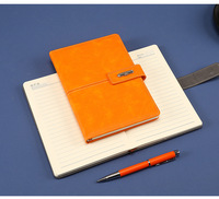 Coffret cadeau pour ordinateur portable d'affaires avec fermoirs en cuir cousus Clé USB Signature Stylo