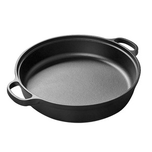 Poêle à frire en fonte pré-culottée robuste à double poignée <span class=keywords><strong>pour</strong></span> toutes les cuisinières et fours - Product Image 1