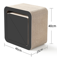 Arbre à gratter pour chat en carton modulaire élégant, griffoir et perchoir de repos en un seul