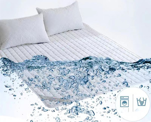 Protector de Colchón de Tela de Poliéster, Suave, Transpirable, con Banda Elástica, Blanco, Personalizable, Económico, Tamaño Completo, Ajustable para Hotel - Product Image 4