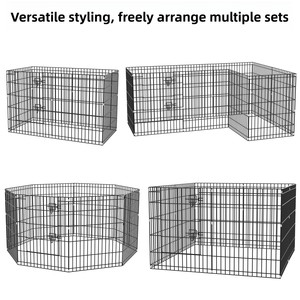 Металлический защитный барьер-ограждение без дна для собак средних и мелких пород, для использования в помещении - Product Image 4