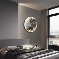 Lampe murale de chevet, applique moderne et luxueuse pour allée, couloir, luminaire décoratif d'arrière-plan de salon, chambre à coucher, lampe de chevet, lune