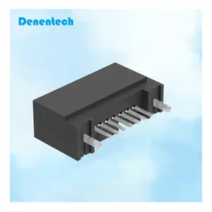 Conector de alimentación SATA de suministro de fábrica Denentech SATA 7P macho de una sola fila recta DIP PCB SSD conector SATA