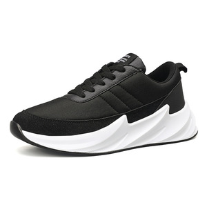 Chaussures de course élégantes et légères pour hommes, logo personnalisé OEM, couleur noire - Product Image 4