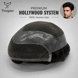 Toupee para Hombre con Nudos Decolorados Pre-Desplumados, Encaje Suizo, Cabello Humano 100% Remy, Línea de Cabello Natural - Product Image 2