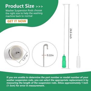 Washer Suspension Rod Kit With 4 Spring Rods For <b>Top</b> <b>Load</b> Washing Machine WH16X26911 WSA90543 - Product Image 2