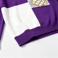 Pull-over en maille ajourée à manches longues pour femme, col rond, coupe oversize, style décontracté, Factory Fashion