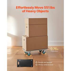 DB Furniture <b>Dolly</b> with 4 TPR Silent Wheels 551 Lbs Furniture Moving <b>Dolly</b> for Tools Usage - Product Image 2