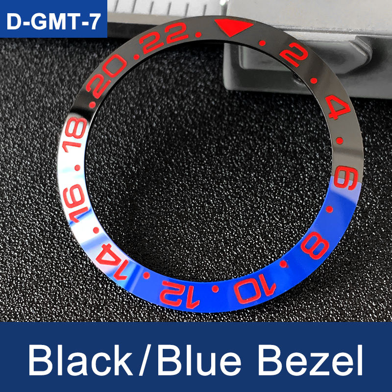 D-GMT-7 Inserto de bisel negro/azul