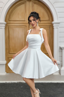 Gaun Pengantin Satin Model Ball Gown Putih dengan Ruched Bust Corset, Gaun Pengantin Custom, Satin Ivory untuk Pengantin