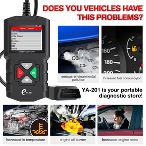 Lecteur de codes OBD2 EDIAG YA201, modes OBD2 complets, lecteur de codes de diagnostic du moteur, compatible avec toutes les voitures OBDII/EOBD/KOBD/CAN après 1996, flux de données en temps réel - Product Image 6