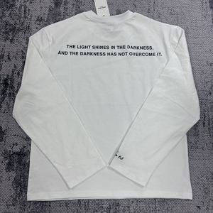 TS3356 <span class=keywords><strong>T</strong></span>-<span class=keywords><strong>shirt</strong></span> da uomo a maniche lunghe in 100% cotone di alta qualità, girocollo, bianche, a maniche lunghe dritte - Product Image 2