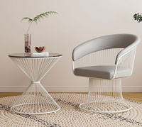 Fauteuil de loisirs réglable JINSEN JT-01-5 en fer forgé de qualité supérieure, mousse haute densité, rotation à 360 degrés pour salon moderne et extérieur