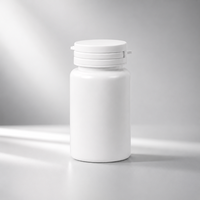 Nouveauté : Flacons en plastique PET de 100 ml à large ouverture avec bouchon à clapet, de qualité alimentaire, pour le remplissage de comprimés nutritionnels