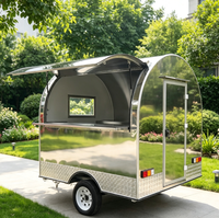 Camion de restauration mobile professionnel, châssis en aluminium, simple essieu, résistant à la rouille, équipement de cuisine personnalisable, facile à utiliser