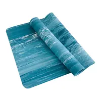 Esterilla de Yoga de goma Natural, azul orgánico, 4mm, ecológica