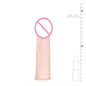 Estensore della manica del pene riutilizzabile, realistico testurizzato del rubinetto del cazzo del corpo-sicuro elastico, giocattoli per adulti per coppie di sesso maschile - Product Image 4