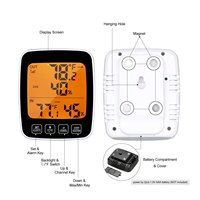 Thermomètre d'intérieur et d'extérieur sans fil RF, nouveau, avec écran tactile, capteur numérique d'humidité