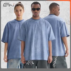 เสื้อยืดผ้าฝ้ายพิมพ์ลายตามสั่งสำหรับผู้ชายเสื้อยืดผ้าฝ้าย100% ไหล่ตกเสื้อยืดโอเวอร์ไซส์270 GSM - Product Image 1