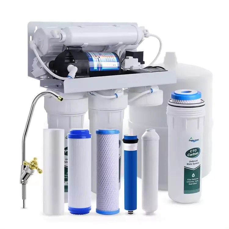 Ausrüstungssystem Wasser 5-Stufen-Filtration Wasser Frontfilter Reiniger Wassertank Membran-RO-System