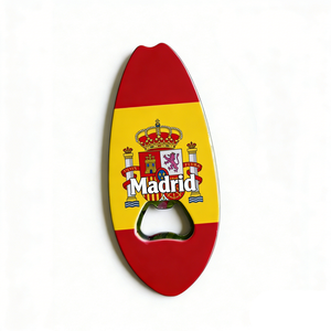 Nuevo Producto España Málaga Madrid Barcelona Recuerdo Turístico Abridor de Botellas con Forma de Tabla de Surf Imán para Refrigerador - Product Image 3