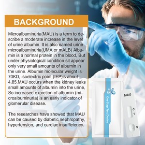 Dispositivo de prueba de microalbúmina en orina de un solo paso, 100 unidades, certificado CE, para la detección de nefropatía diabética - Product Image 1