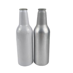 Empty <strong>Non</strong> <strong>Alcoholic</strong> Aluminum Natural Silver 330ml Eco Friendly Metal <strong>Whiskey</strong> Screw Top Drink Wine Beverage Bottle Manufacturer - Product Image 1