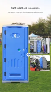 Inodoro Químico Portátil de Plástico HDPE, Cabina de <span class=keywords><strong>Baño</strong></span> Móvil, Venta al por Mayor, Económico para Obras de Construcción, Campamentos, Festivales, OEM - Product Image 3