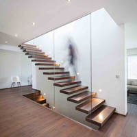 Escalier flottant ACE, escalier en bois caché, escalier flottant moderne pour l'intérieur