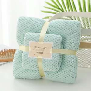 Juego de Toallas de Baño y Cara de Terciopelo de Coral de Alta Calidad I-0674, Suaves y Absorbentes, Tejidas, Venta al por Mayor de Fábrica - Product Image 5