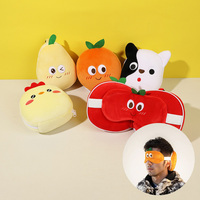 Oranje Koreaans traagschuim gebreid U-vormig oogmasker nekkussen draagbaar met tas op maat