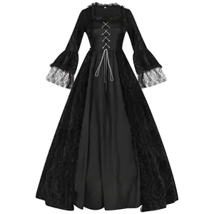 女性文艺复兴时期爱尔兰服装中世纪维多利亚服装服装维多利亚角色扮演复古礼服花式长裙