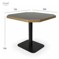 Table à manger octogonale sur piédestal - Mobilier de salle à manger moderne et luxueux pour hôtel et appartement